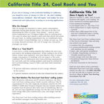 California Title 24 Fact Sheet for Roofing Contractors
